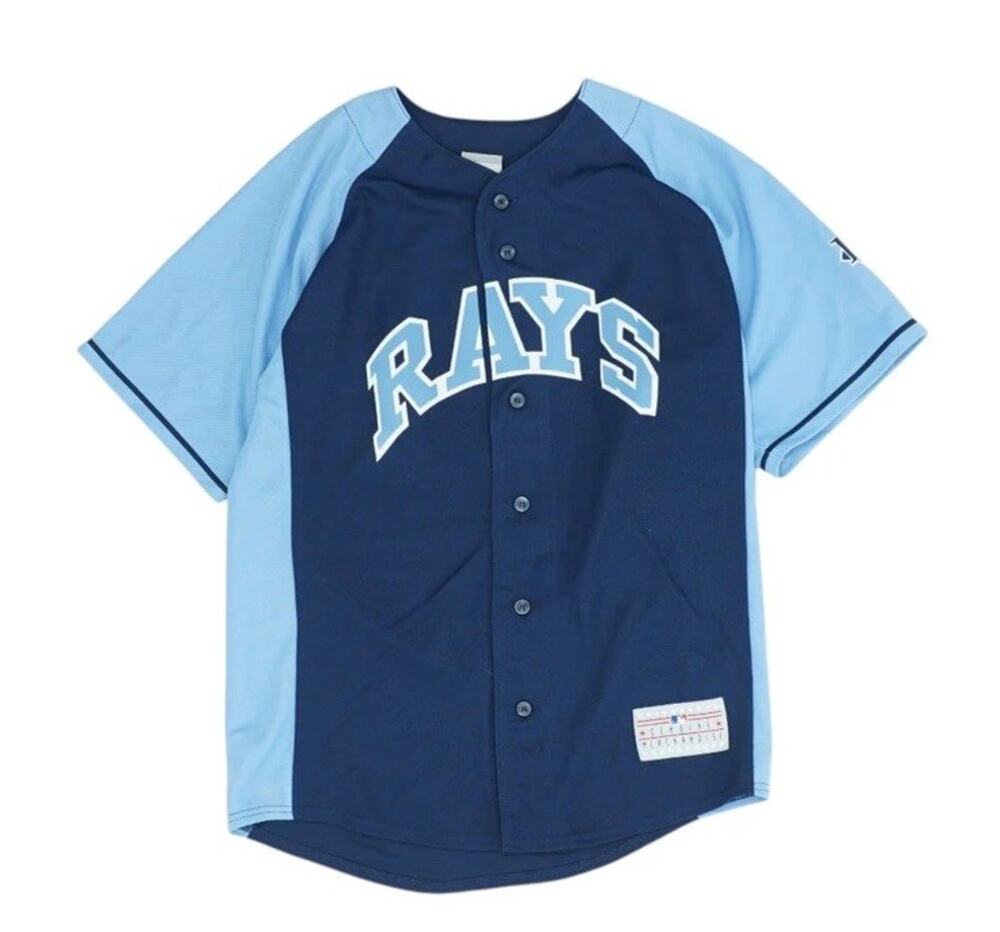 MLB Genuine Merchandise Tampa Bay Rays #14 DAVID PRICE Blue Jersey Medium